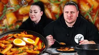 Kipróbáltunk egy trendi koreai street food ételt🤯💪🔥tteokbokki 🍲