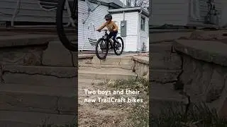 Two boys enjoying their new TrailCraft bikes.