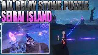 All 5 Relay Stone Puzzles Seirai Island - Genshin Impact