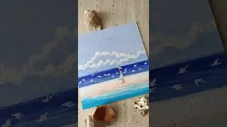 ДЕВУШКА И МОРЕ / МАСТЕР КЛАСС ЖИВОПИСИ АКРИЛОМ/ #art #painting
