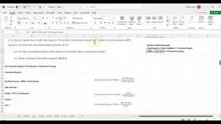 Chapter 2 Problem 12 CFIN7 Excel