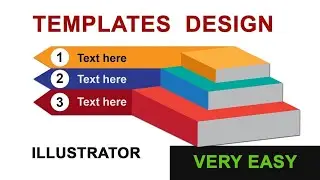 How to make a template design, 3d template design in Adobe Illustrator.