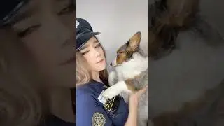 Sexy Police With Her Dog 