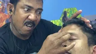 Live hair crack neck crack body crack and massag by Asim barber