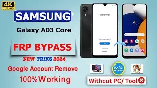 Samsung A03  Core Frp Bypass |Core Android 12 | Samsung A03 Core Google Account Lock Remove || 2024