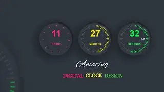 How To Create Digital Clock Using HTML CSS & JavaScript | Display Time Using JavaScript
