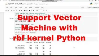 Support Vector Machine SVM with rbf kernel Python Code / Machine Learning SVM Python