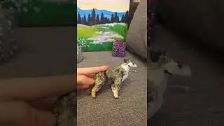 Австралийская овчарка из полимерной глины
