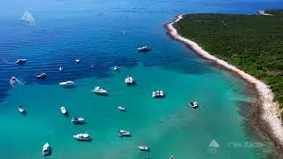 Anchorage Parzine, island Ilovik (Croatia) Aerial video