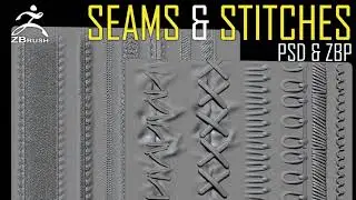 Seams and Stitches Brush Zbrush