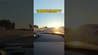 Stable ronaldo reacts to Bugatti and Porsche 911 GT3 RS on Highway