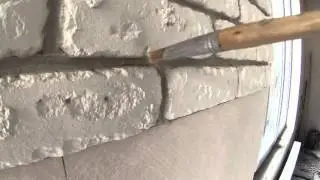 Формирование шва искусственного декоративного камня