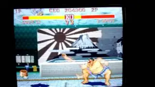 Street Fighter 2 on a SCART CRT TV with UMSA