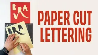 Paper Cut Lettering Poster #Shorts