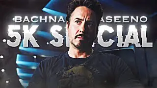 Iron Man Edit - Bachna Ae Haseeno | 5k Special Edit