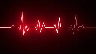 Motion Made - Free Cardiogram heartbeat heat pulse glowing red neon light loop animated background