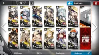 [ Arknights ] IW-EX-8 Challenge Mode ft. Schwarz, lots of 6* support, & Amiya