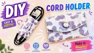 Diy Fabric Cord Holder | Fabric Cable Organiser Tutorial | 5 Minutes Sewing Project | Scrap To Fab