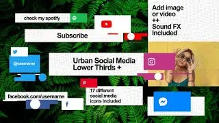 Urban Social Media Lower Thirds AFTER EFFECTS Template Videohive 30928457