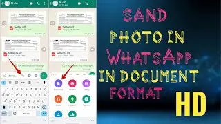 How to convert image to Document in WhatsApp//for Android without loss quality 100% ##