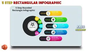 90.MS PowerPoint Infographic - 5 Option Rounded Rectangle Presentation slide