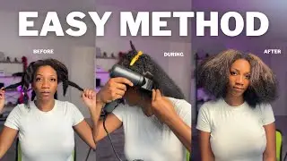 how to blow dry your hair in 10 mins at home! + products (Curly, 4c, Kinky curly) for beginners