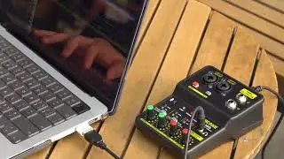 SONICAKE QAI-100: 2-Channel Mixing Console Audio Mixer for  PC Recording/DJ Studio
