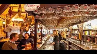 The bar where you drink beer without shoes Dulle Griet in Ghent Belgium
