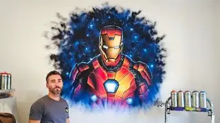 Iron Man - Graffiti - Mural Painting - by Antonipaints