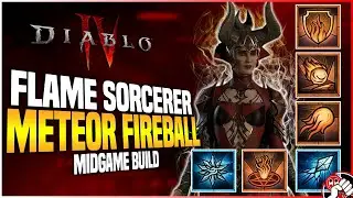 Diablo 4 Meteor Fireball Sorcerer Build! No Unique Midgame Build
