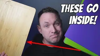 This Bamboo Cutting Board Set has cutting mats inside!