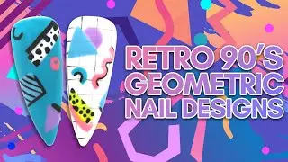 90s Geometric Pattern | Retro Nail Art | Nails for Beginners