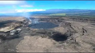 June 12, 2023 — Aerial video of Kīlauea summit eruption