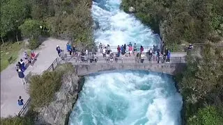 Huka Falls New Zealand by drone