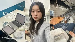 study vlog 🍵 huge accounting exam, 5:30AM wake up, productive studying, library mornings, exam prep