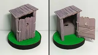 how to make a Shrek outhouse in cardboard