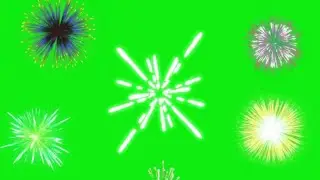 air fire work green screen