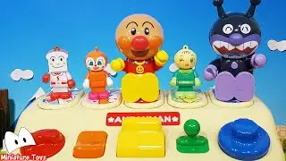 【アンパンマンおもちゃ】それいけ！アンパンマンのスイッチいろいろ❤バイキンマンが人気アニメキャラクターが飛び出てきたよ