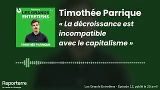 Timothée Parrique - « La décroissance est incompatible avec le capitalisme »