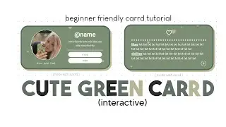 interactive green carrd tutorial (easy) ★