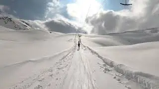 Ready to ski in Mergabut, Hakkari ski resort, Turkey, 02.2020 ;)