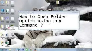How to open folder options using run command