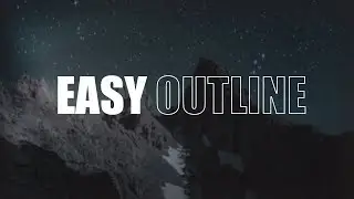 Easy Text Outline | Photoshop for Beginner