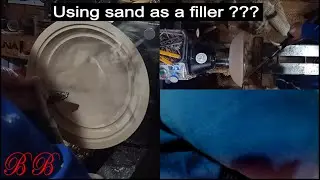 Wood Turning a Holly Bowl and using Sand to fill cracks