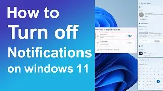 How to turn off notifications on windows 11