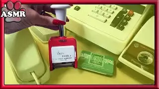 ASMR Retro Secretary / Office Paperwork / Vintage Stamping / Adding Machine