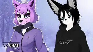 Фурри-стрим в VRChat. Путешествую по мирам (+Танцуем с 