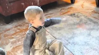 Two brothers playing with flour in all the house - SocializeME