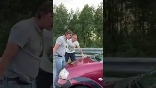 Драка и неадекватство на Приозерском шоссе ч2