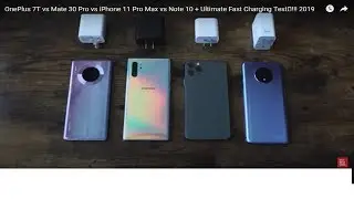 OnePlus 7T vs Mate 30 Pro vs iPhone 11 Pro Max vs Note 10 +  Ultimate Fast Charging Test😯!!! 2019